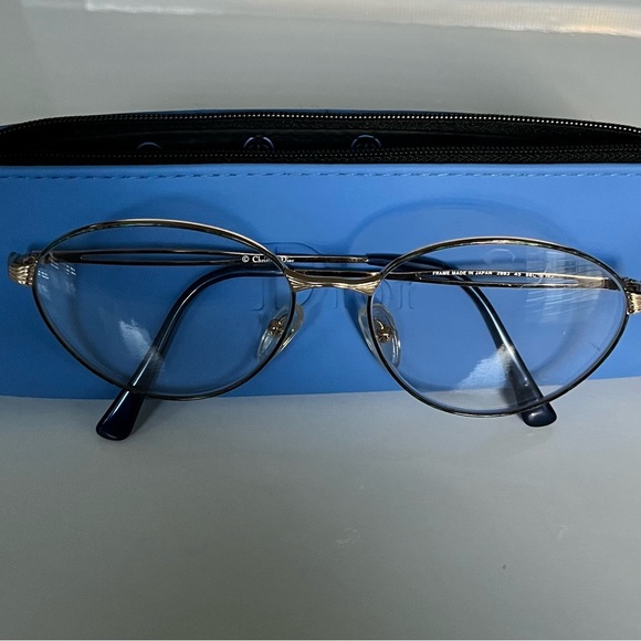 Christian Dior Authentic &Vintage Pale gold metal frames Replaceable Rx lenses - Picture 4 of 12